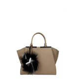 Fendi Black Leather Keychain